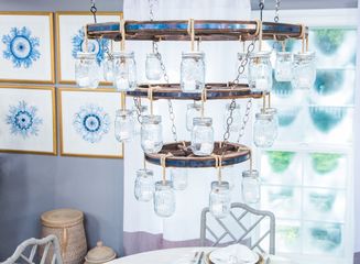 DIY Wagon Wheel Chandelier - Home &amp; Family